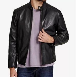 Marc New York Leather Moto Jacket M's Medium